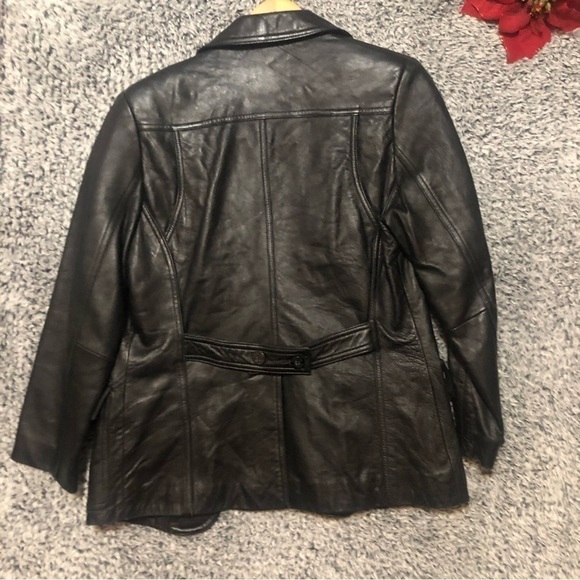 Kenneth Cole Reaction Ladies Brown Leather Jacket Blazer size Small - Picture 7 of 10